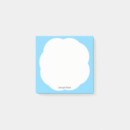Whimsique White Cloud Blå himmel - minimalt Modern Post-it Block