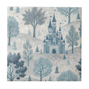 Whimsique Winter Castle Ligcape in Blue & Grått Kakelplatta