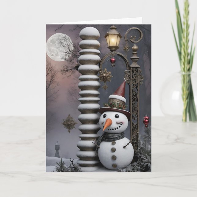Whimsique Winter Julhälsningar Cards Tack Kort (Framsida)