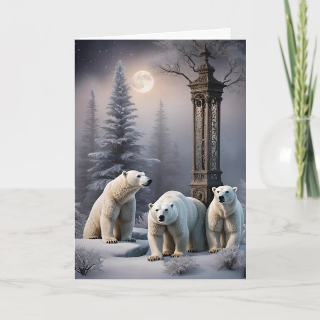 Whimsique Winter Julhälsningar Cards Tack Kort (Framsida)