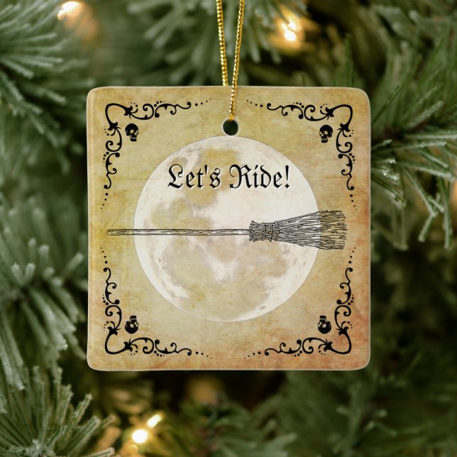 Whimsique Witchy Full Moon Julgransprydnad Keramik (Träd)