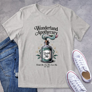 Whimsique Wonderland Apothecary Logotyp Bookish T Shirt