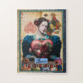Whimsique Wonderland: Queen of Hearts Collage Pussel