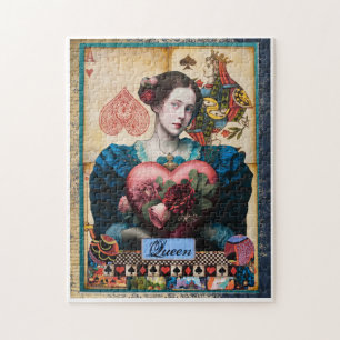 Whimsique Wonderland: Queen of Hearts Collage Pussel