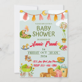 Whimsique Wonderland Welcome:Gå med babyduschen Inbjudningar