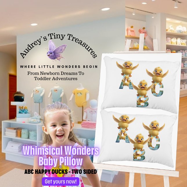 Whimsique Wonders ABC Ankor Baby Pillow Prydnadskudde (Skapare uppladdad)
