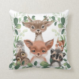 Whimsique Woodland Forest Animals Baby Nursery Kudde