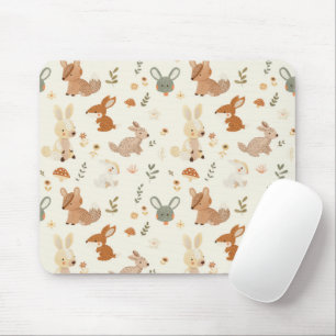 Whimsique Woodland Forest Animals Greenery Mönster Musmatta