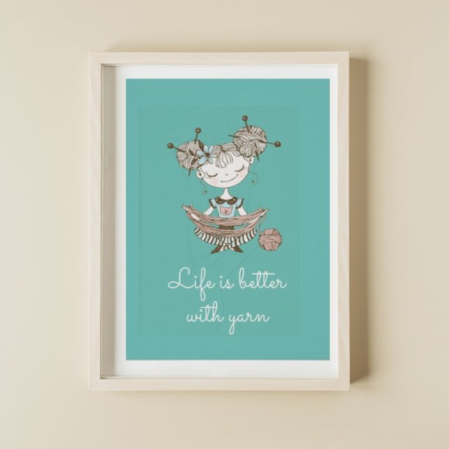 Whimsique Yarn Älskare Girl Poster (Skapare uppladdad)