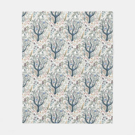 Whimsiques Folk Art Forest Earth Tones Fleecefilt