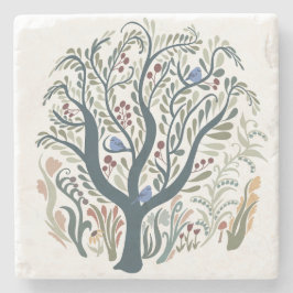 Whimsiques Folk Art Forest Earth Tones Stenunderlägg