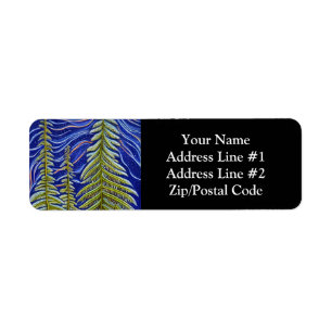 Whimsisk Abstrakt Evergreens Returadress Etikett