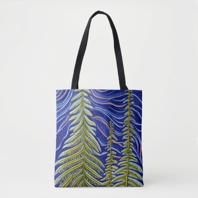 Whimsisk Abstrakt Evergreens Tygkasse (Framsida)