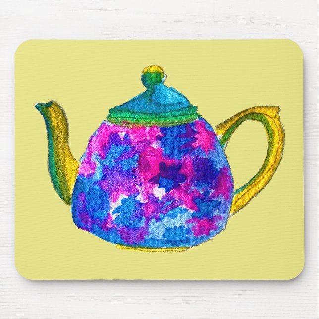 Whimsisk akvarell teapot musmatta (Framsidan)