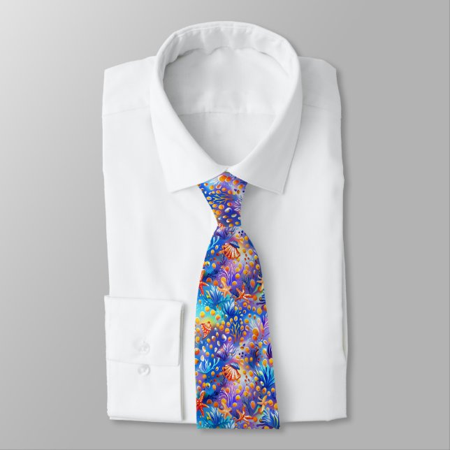 Whimsisk akvarell undervattensscen Ocean Slips (Bunden)