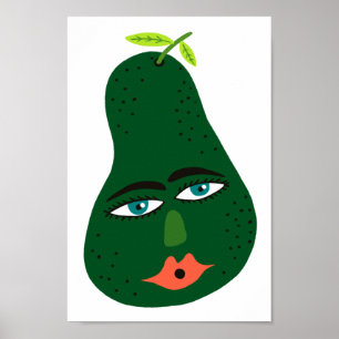 Whimsisk Avocado Art Poster