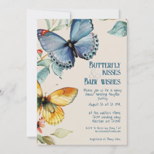 Whimsisk babterfly Fairytale Baby Shower Inbjudningar