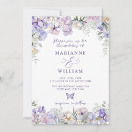 Whimsisk Blommigt Romantic Garden Wedding Inbjudningar
