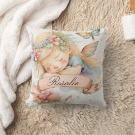 Whimsisk Blommigt Sweet Dreams Sleeping Fairy Girl Kudde