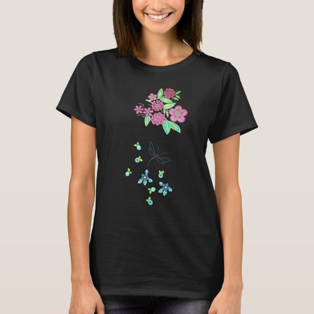 Whimsisk Blommigt T-Shirt (Framsida)