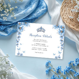 Whimsisk blomsterglans i dammig blå till mottagnin tilläggskort