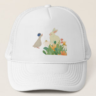 Whimsisk Bunny & Bird in Bloom - Cute Vår Fore Keps
