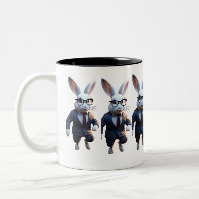 "Whimsisk charm: Bunny Prated Mugg för en Delightf (Vänster)