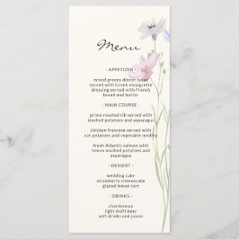 Whimsisk Chic WildblomBeige Bröllop Meny