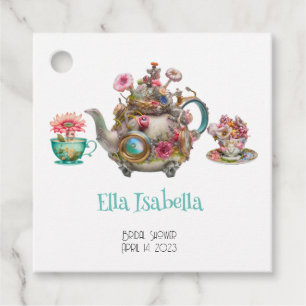 Whimsisk eftermiddag Tea Party Gåvor Etiketter
