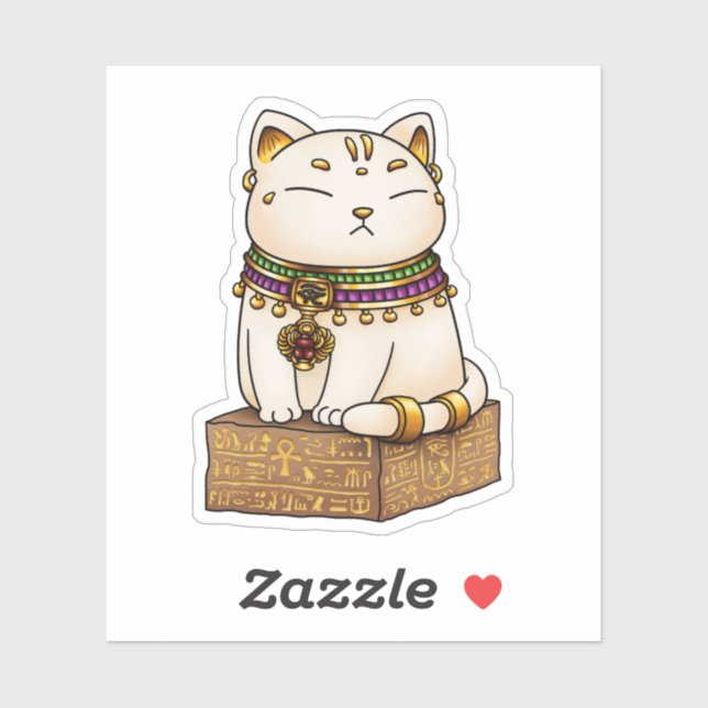Whimsisk egyptisk katt Gud Bastet Klistermärken (Ark)