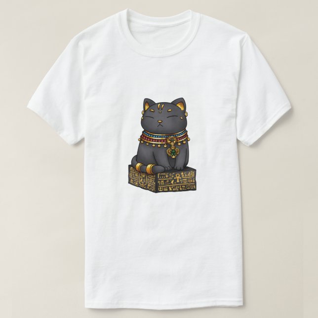 Whimsisk egyptisk katt Gud Bastet T Shirt (Design framsida)