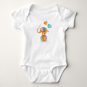 Whimsisk elefant djur cirkus akvarell t shirt