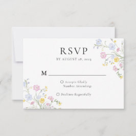 Whimsisk Elegant Rokoko Blommig Vapen Wedding OSA Kort