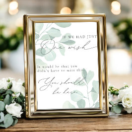 Whimsisk eukalyptus Bröllop i Loving Memory Sign Poster