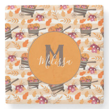 Whimsisk fallande hjulbarrows Mönster Monogram