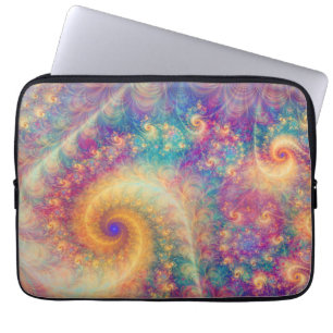 Whimsisk Fantasy Abstrakt Fraktal Virvel Konst Laptop Fodral