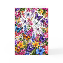 Whimsisk fjäril blommig