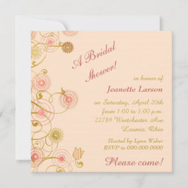 Whimsisk Flower Gräns Möhippa Inbjudningar