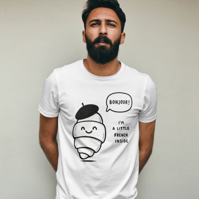 Whimsisk Fransk Croissant T Shirt (Skapare uppladdad)