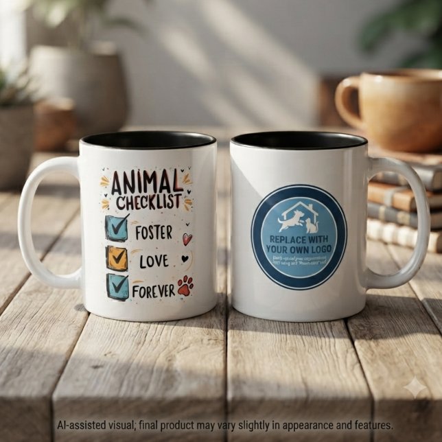 Whimsisk Glad Foster Misslyckande Firande Två-Tonad Mugg (Cheerful pet foster celebration mugs for rescue supporters, perfect for a heartwarming gift.)