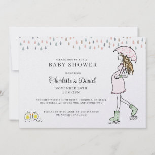 Whimsisk gravid mammas baby shower inbjudningar