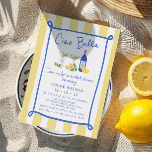 Whimsisk Gult Blue Ciao Bella Möhippa Inbjudningar