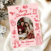 Whimsisk handritad båge foto jul