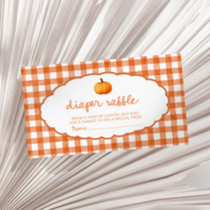 Whimsisk höstpumpa-babyshower-blöjtomte tilläggskort