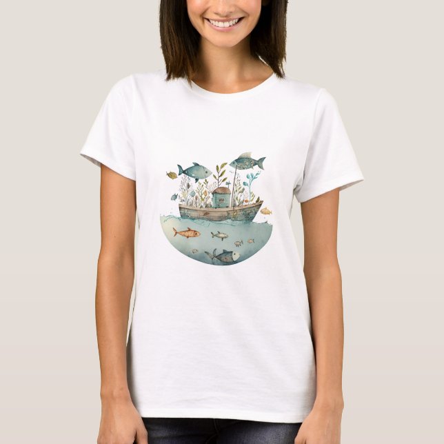 Whimsisk Houseboat T Shirt (Framsida)