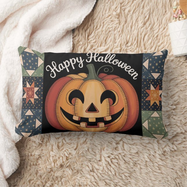 Whimsisk Jack-O'-Lantern Dekorativ kudde Cover (Filt)