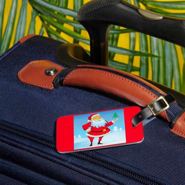 Whimsisk Jultomten med Mini Julgran Bagagebricka (Skapare uppladdad)