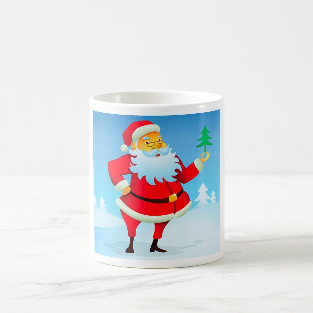 Whimsisk Jultomten med Mini Julgran Kaffemugg (Skapare uppladdad)