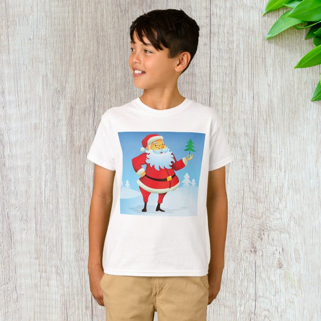 Whimsisk Jultomten med Mini Julgran T Shirt (Skapare uppladdad)