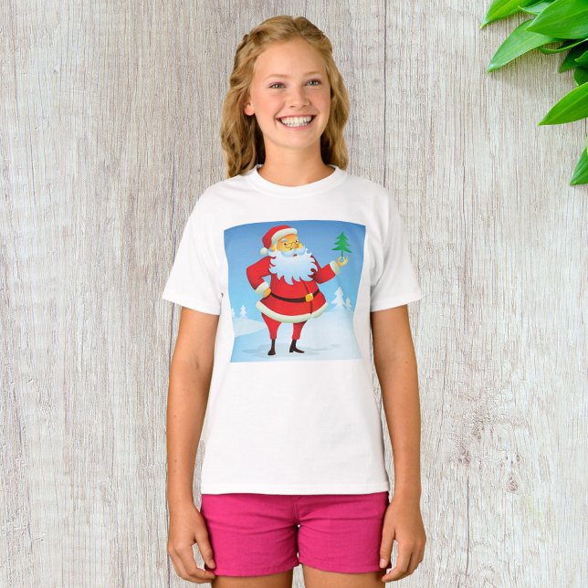 Whimsisk Jultomten med Mini Julgran T Shirt (Skapare uppladdad)